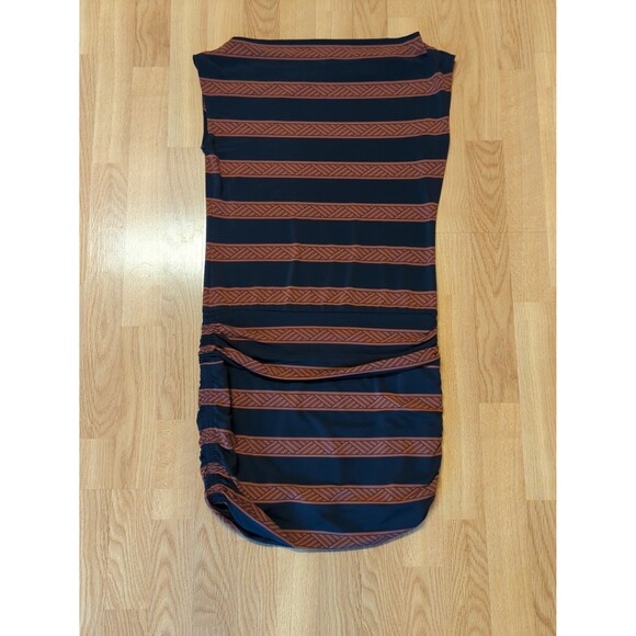 BCBG MaxAzria Dress Womens Size Small Stretch Ruched Sleeveless Brown - Picture 2 of 9